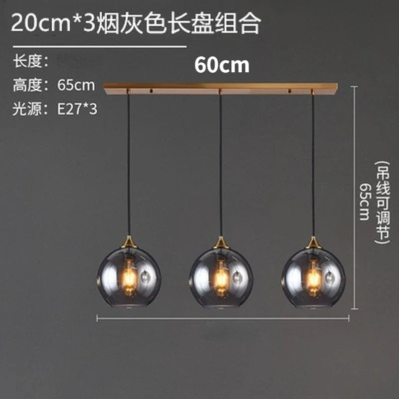 Smoked Glass Globe Pendant Light – Izaelvix – Product Detail 18