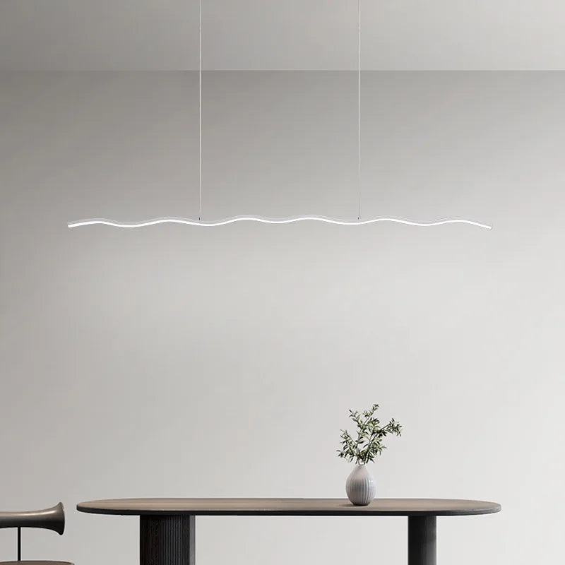 Sinuous Wave LED Linear Pendant Light – Obelvix – Hero Shot