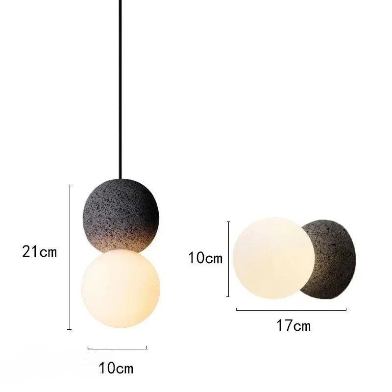 Stone Sphere Pendant & Wall Sconce – Mvaelvix – Pendant vs Wall Sconce Dimensions
