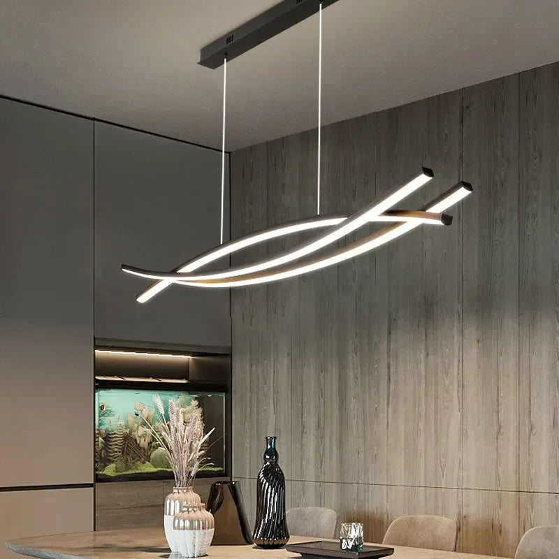 Sleek Metal Linear Pendant Light Camsel – Product Detail 10