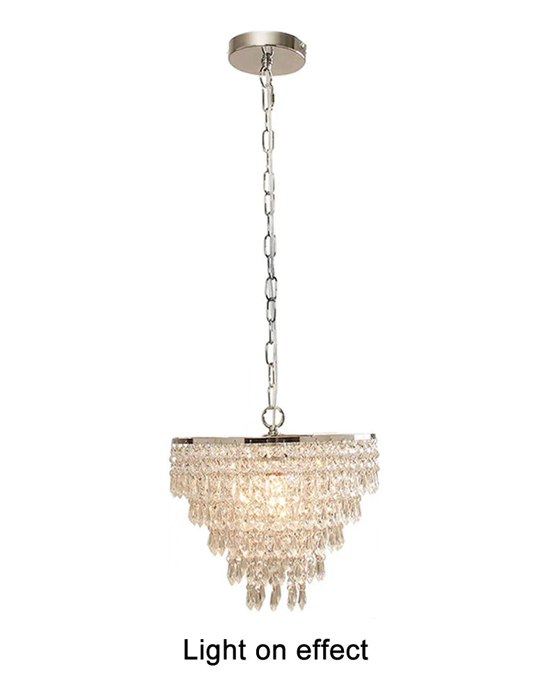 Prismax silver crystal chandelier — studio detail
