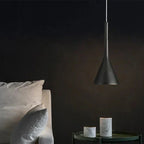 Modern Metal Cone Pendant Light Domesco — Gray