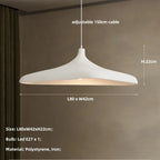 Sculptural High-Polymer Dome Pendant Light Gaevrix – White, 80cm