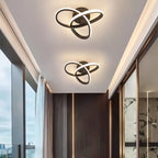 Modern Metal Arc Ceiling Light Auradex – Hallway Lifestyle, Black