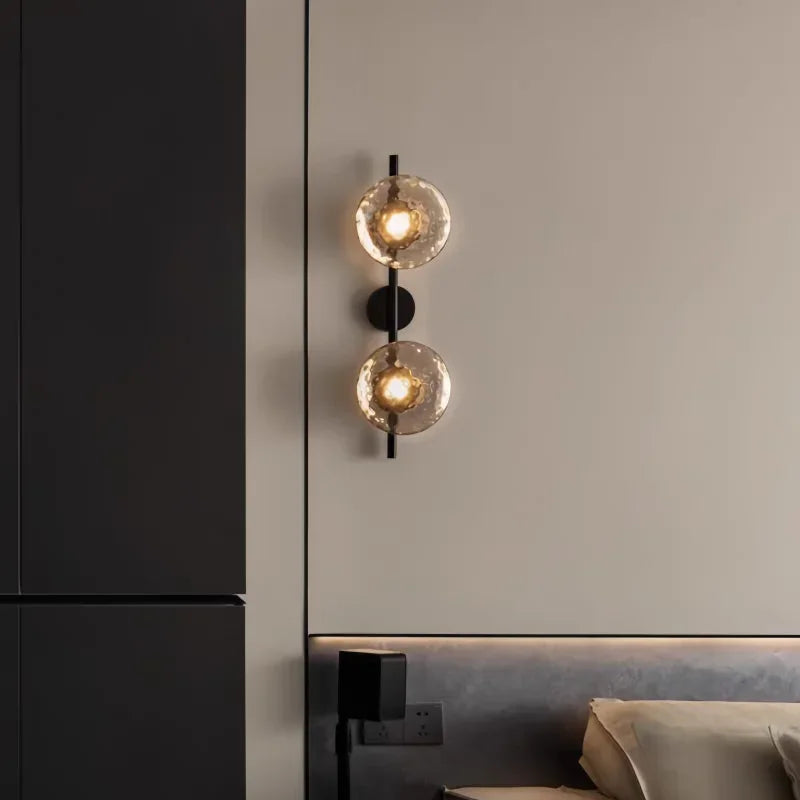 Lumivex faceted glass wall sconce - C-Clear