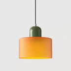 Pelindra Stained Glass Pendant – Amber Shade / Moss Cap