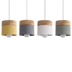 Scandinavian Wood-Cap Cylinder Pendant Light Wtaelindra – Color Range
