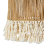 Handwoven Hemp Rope Tassel Pendant Light – Laelith – Tassel Fringe Detail