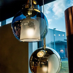 Dual Glass Bell Globe Pendant Light Bellonix – Lifestyle View 4