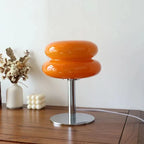 Mid-Century Chrome Stacked Glass Table Lamp Orbidex – Hero Shot