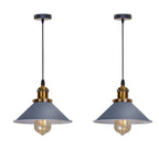 Industrial Painted Iron Cone Pendant Light Conavex – Grey Finish