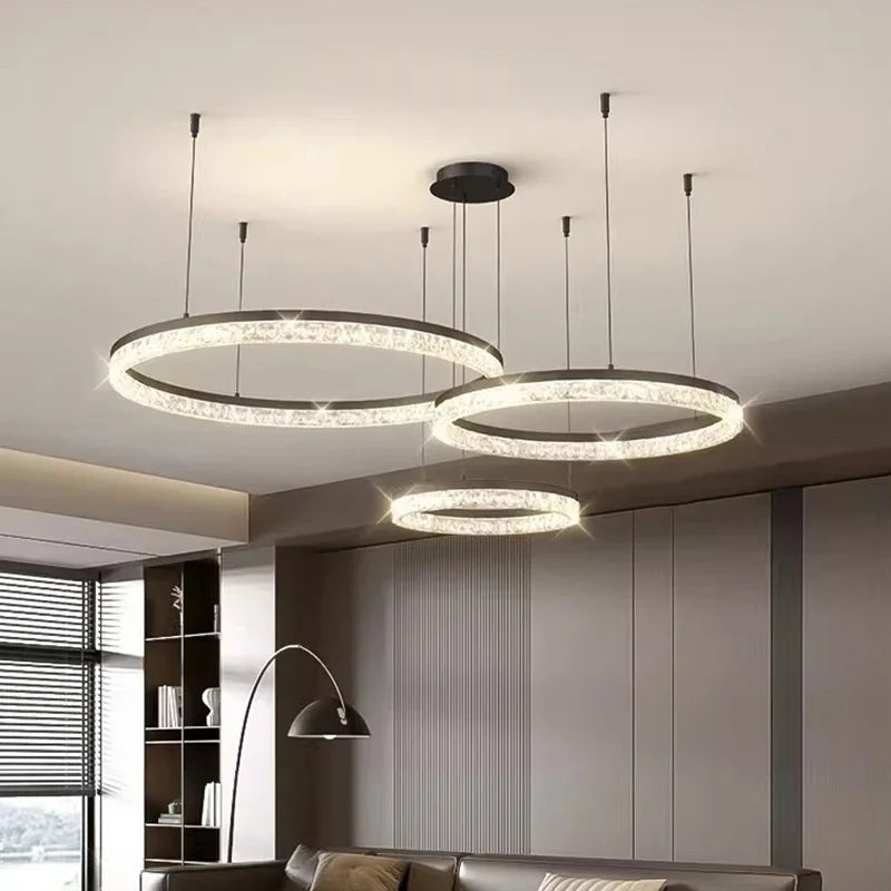 Modern Geometric Statement Chandelier Maelrix – Lifestyle View 3