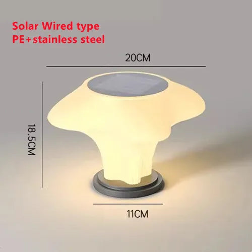 Sculptural Fluted Solar Pillar Light - Solvara