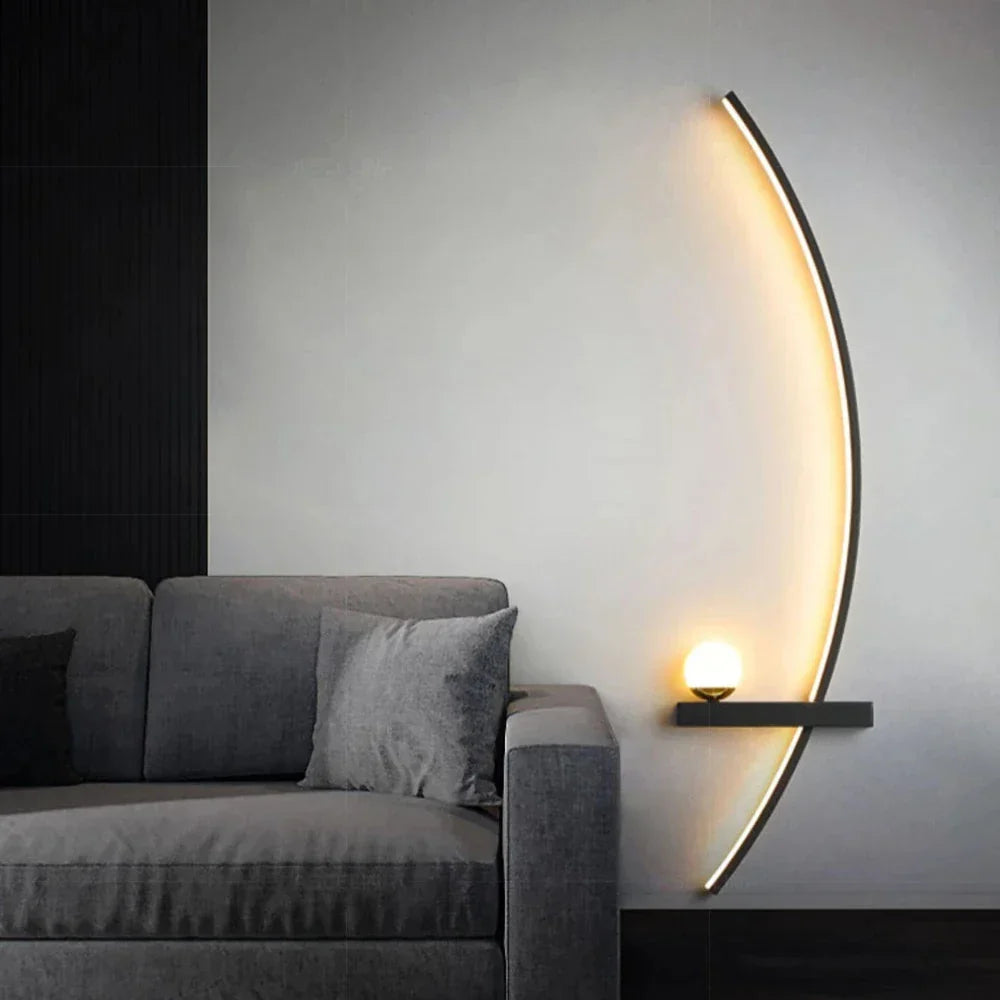 Elongated Linear Wall Sconce Biareth – Lifestyle View 4