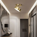 Hand-Finished Copper Disc Ceiling Light Coprevo – Adjustable Swivel Head Detail