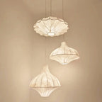 Ethereal Silk Dome Pendant Light Helvantis – Lifestyle View 4