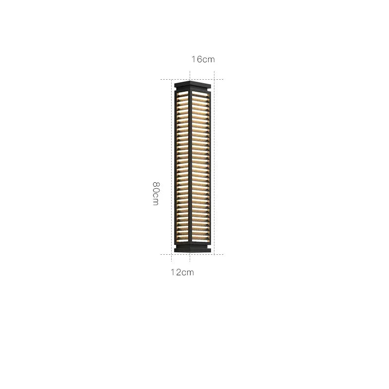 Louvered Aluminium Outdoor Wall Sconce Esox