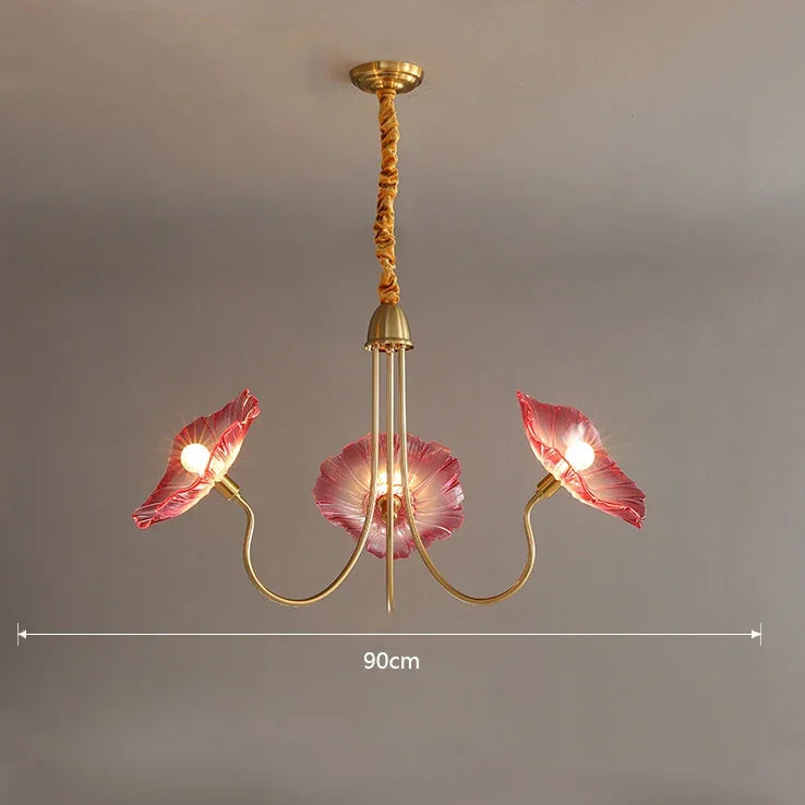 Gerlinth 3-Light Pendant Red – dimensions 90cm