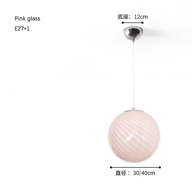 Sculptural Glass Orb Pendant Light Daevix – Product Detail 9