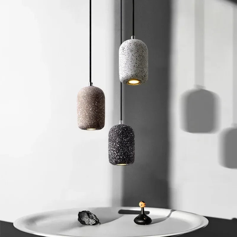 Speckled Terrazzo Pendant Light Lvaeloria – Three Colorways Table Display