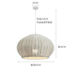 Quelinth hand-woven rattan pendant light — 60cm