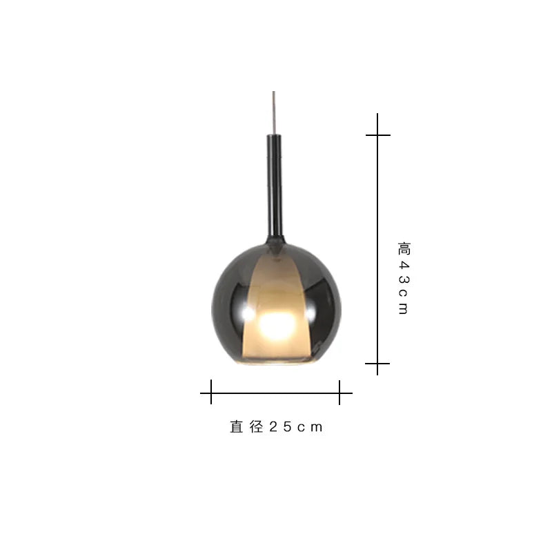 Dual Glass Bell Globe Pendant Light Bellonix – Product Detail 9