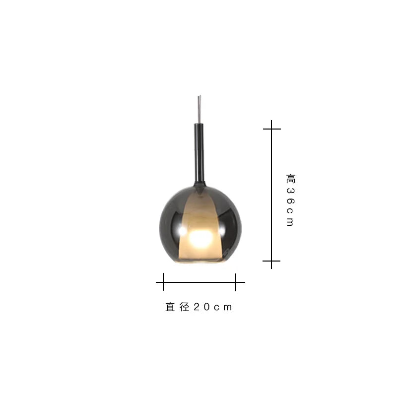 Dual Glass Bell Globe Pendant Light Bellonix – Product Detail 8