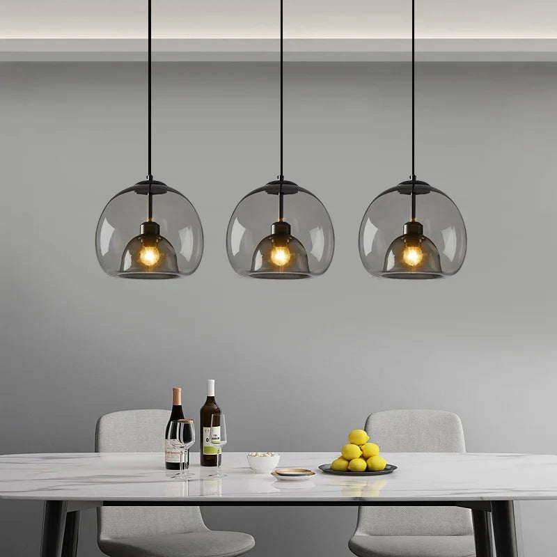 Industrial Glass Globe Pendant Light – Orbeon – Hero Shot
