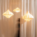 Ethereal Silk Dome Pendant Light Helvantis – Lifestyle View 2