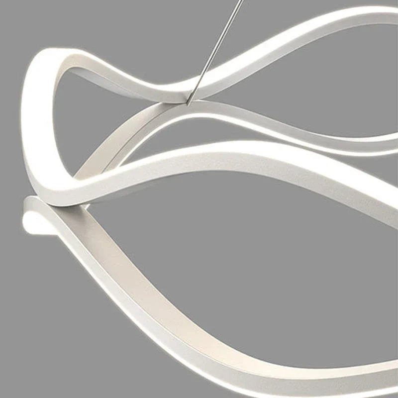 Sculptural Wave Aluminum LED Pendant Light – Dovelux – Product Detail 5