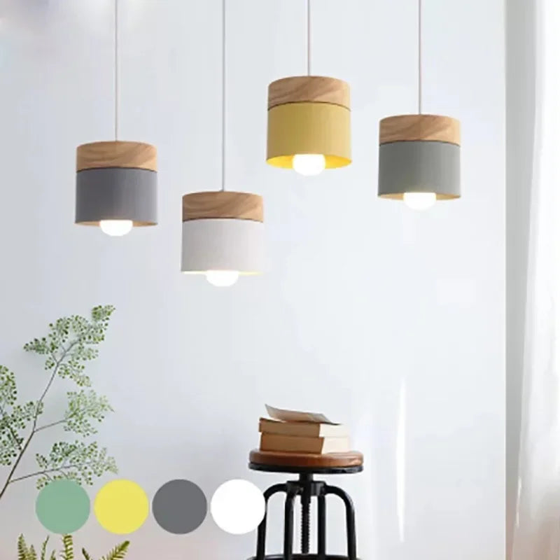 Scandinavian Wood-Cap Cylinder Pendant Light Wtaelindra – Lifestyle Hero