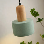 Scandinavian Sandstone & Oak Pendant Light – Fvaelion – Lifestyle View 3