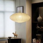 Japanese Washi Paper Disc Pendant Light – Kamitori – Lifestyle View 2