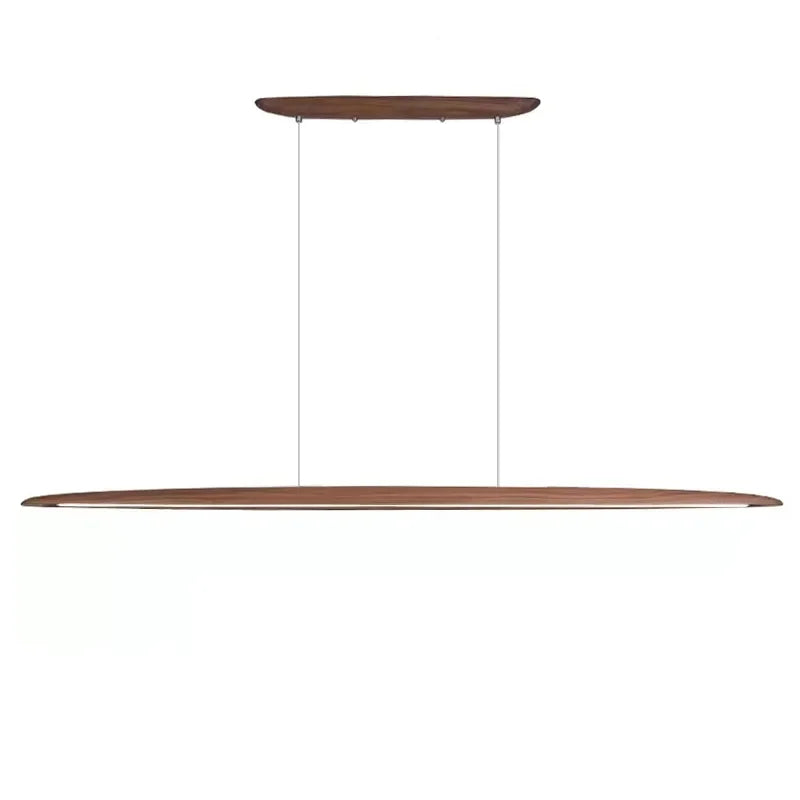 Linear Walnut Wood Pendant Light Ptaeloria – Lifestyle View 3