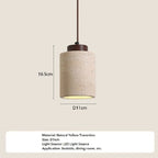 Owaelindra Cylinder, Natural Wood cap — D11cm x H16.5cm