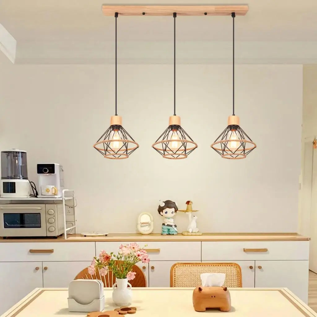 Industrial Sculptural Cage Pendant Light Valexor – Lifestyle View 4