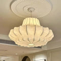 Layered Silk Disc Pendant Light Oalaelindra – Hero Shot
