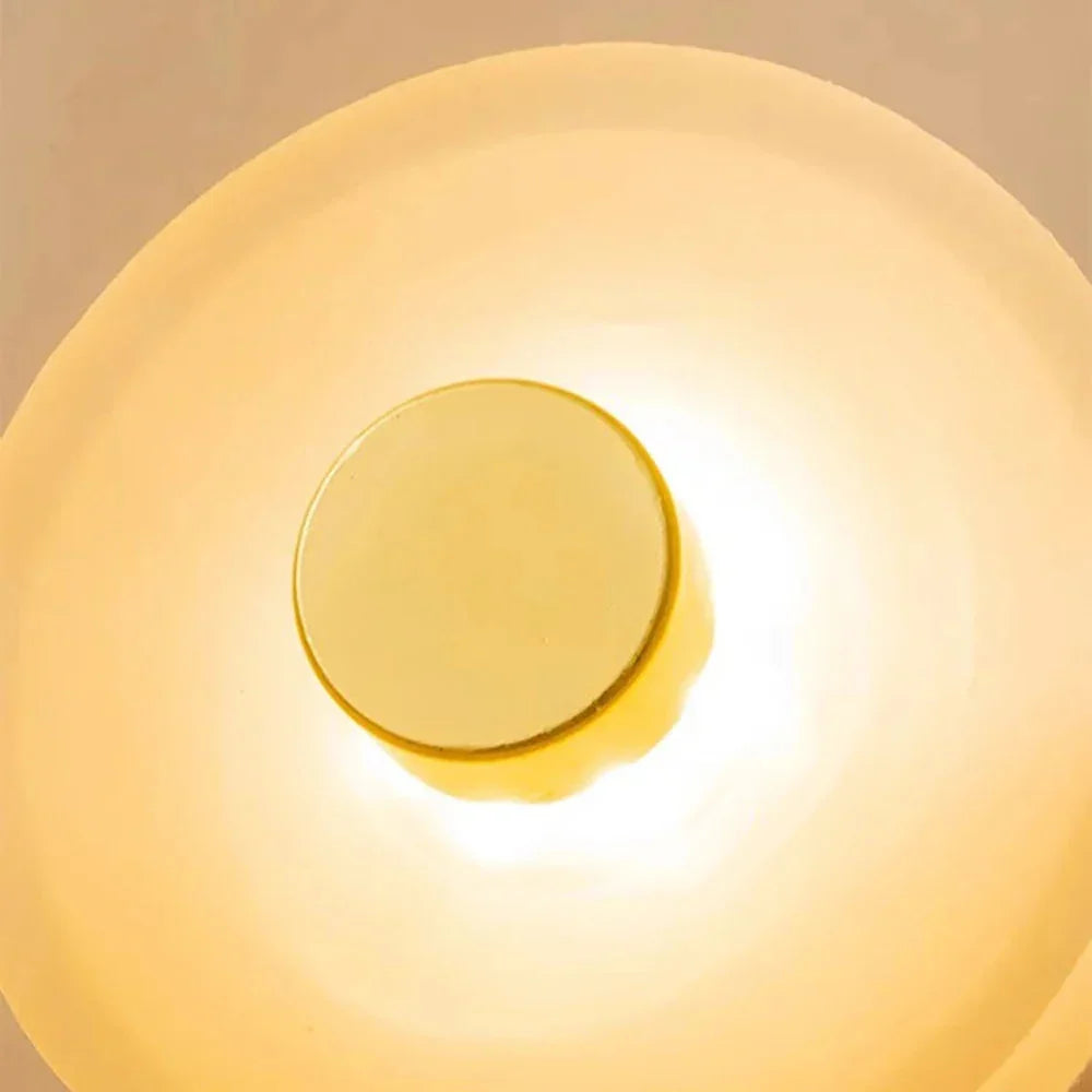 Organic Glass Wall Sconce Borlo – Amber Detail Glow