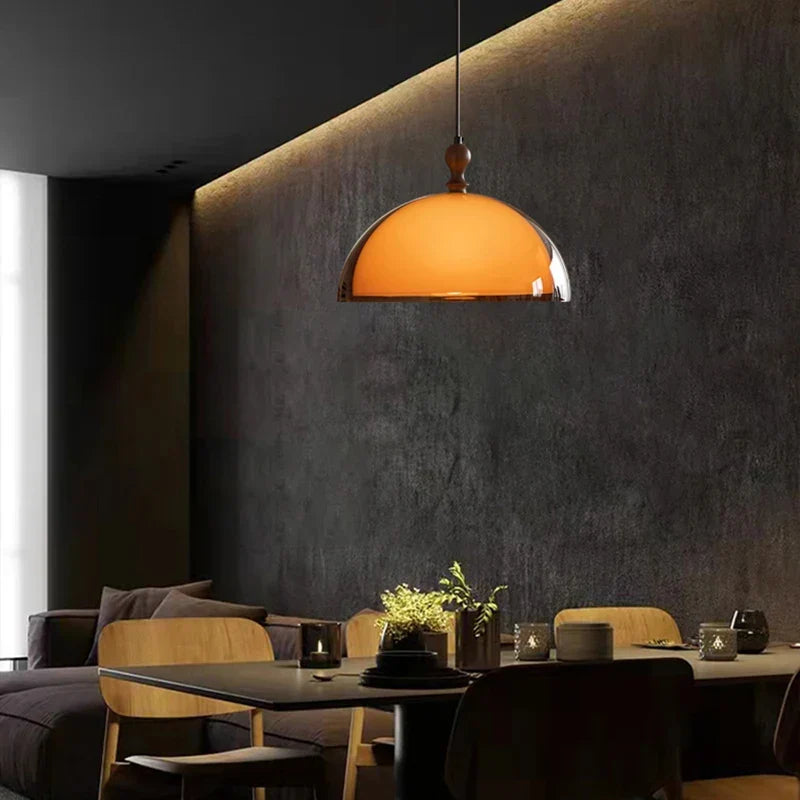 Sculpted Amber Acrylic Pendant Light Falox – Product Detail