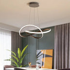 Sculptural Aluminum Ribbon Pendant Light – Infinova – Lifestyle View 4