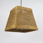 Handwoven Rattan Square Pendant Light Torvyn – Lifestyle View 4