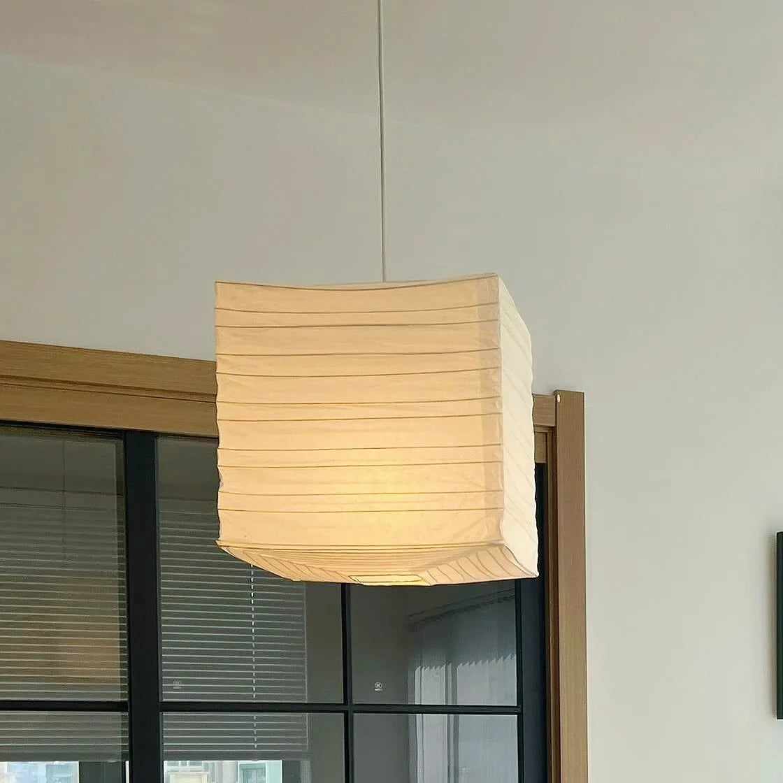 Japanese Washi Paper Pendant Light Jalvrix – Lifestyle View 2