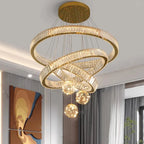 Cascading Crystal Ring Chandelier Crystallex – Lifestyle View