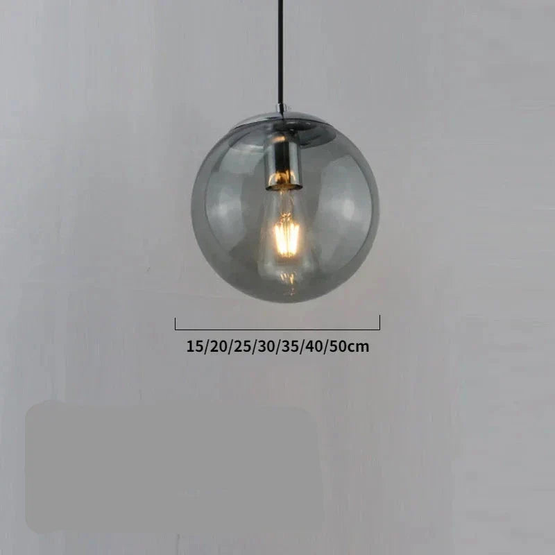 Warm Amber Glass Metal Pendant Light Corvane – Product Detail 5