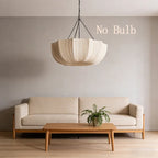 Woven Fabric Sphere Pendant Light Rwaelorn – Lifestyle View 2