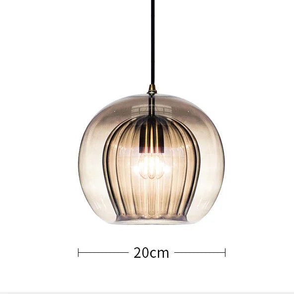 Transparent Clear Glass Pendant Light Haldrix – Lifestyle View 4
