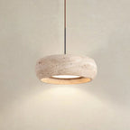 Travertine Ring Pendant Light – Anelith – Lifestyle View 2