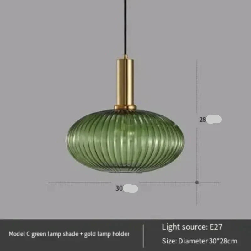 Glass Smoked Pendant Light Halion