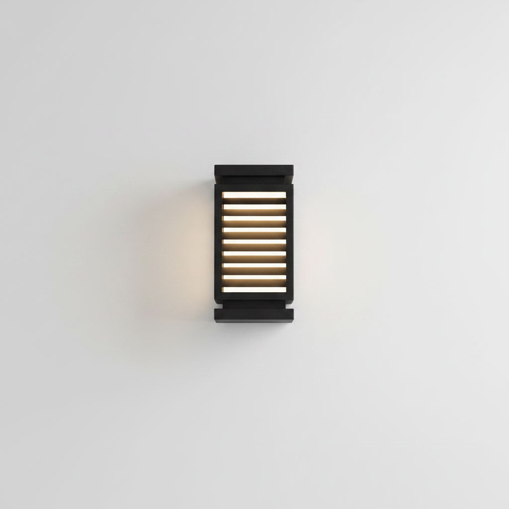 Louvered Aluminium Outdoor Wall Sconce Esox
