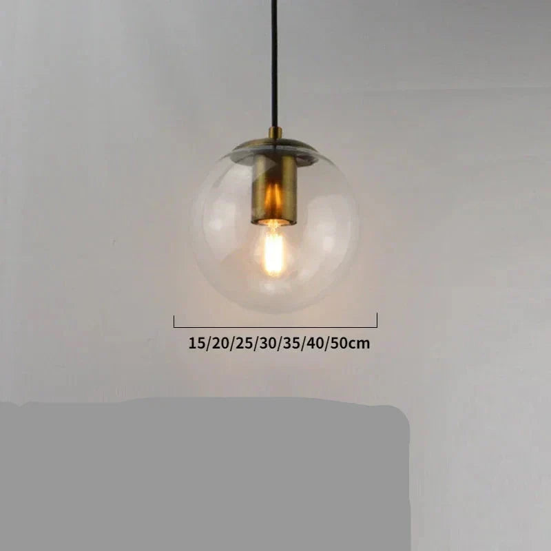 Warm Amber Glass Metal Pendant Light Corvane – Lifestyle View 3